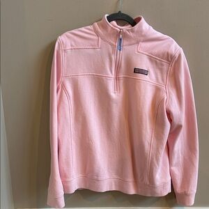 Vineyard Vines Women’s Pink Shep Pullover Quarter Zip Size Large
